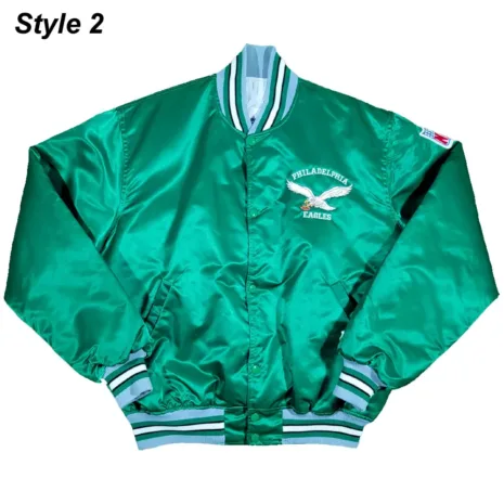 90s-Philadelphia-Eagles-Green-Satin-Green-Bomber-Jacket.webp