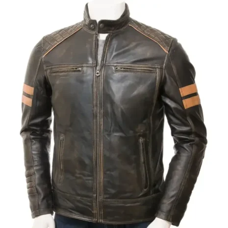 Men’s Vintage Leather Biker Jacket