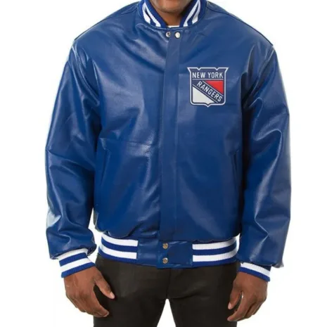 New-York-Rangers-Varsity-Bomber-Blue-Leather-Jacket.webp