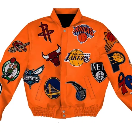 Orange-NBA-Team-Collage-Jeff-Hamilton-Leather-Jacket-1.jpg