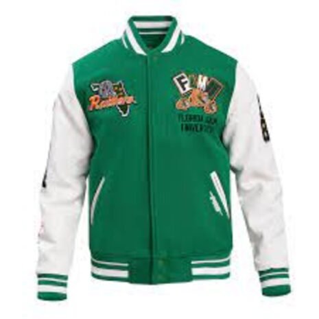 Pro Standard Norfolk State University Kelly Green Varsity Jacket