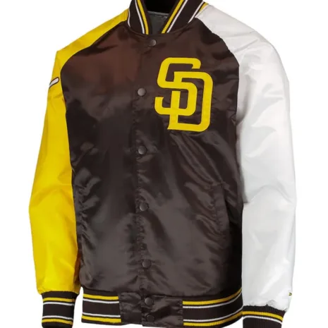 San-Diego-Padres-Raglan-Brown-and-Gold-Satin-Jacket.webp