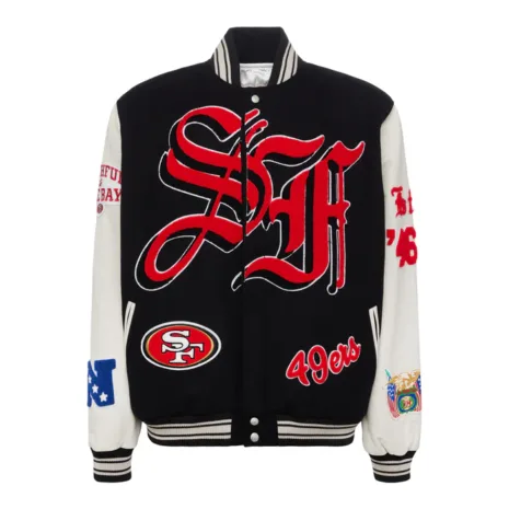 San-Francisco-49ers-Wool-Leather-Varsity-Black-Jacket.webp