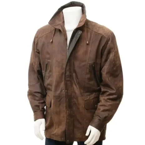 The Distinctive Men’s Brown Leather Coat