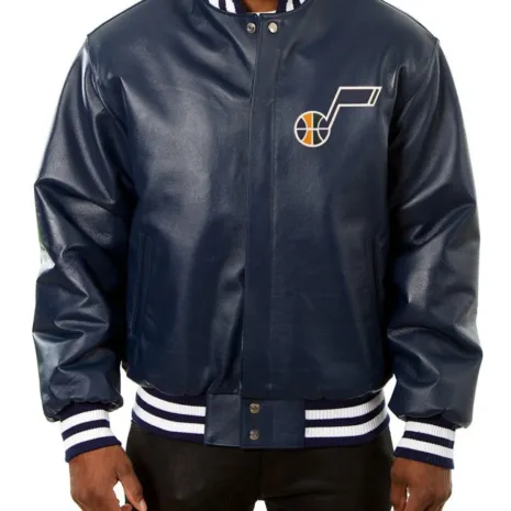 Varsity-Utah-Jazz-Navy-Blue-Leather-Jacket.webp